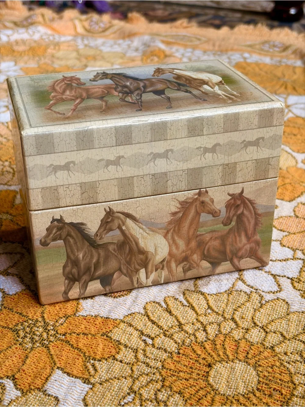 🐎🌾✨ Vintage Y2K Horse Recipe Box ✨🌾🐎